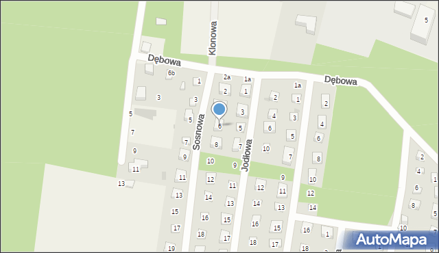 Osolin, Sosnowa, 6, mapa Osolin