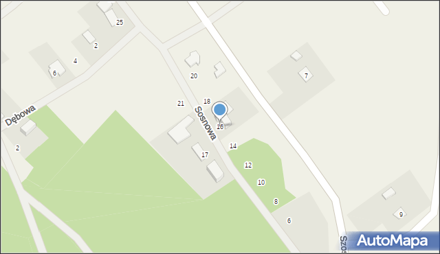 Osówiec, Sosnowa, 16, mapa Osówiec