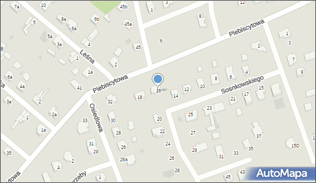 Ostróda, Sosnkowskiego Kazimierza, gen., 16, mapa Ostróda