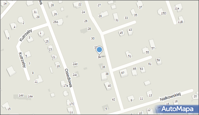 Ostróda, Sosnkowskiego Kazimierza, gen., 34, mapa Ostróda