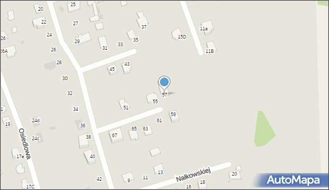 Ostróda, Sosnkowskiego Kazimierza, gen., 57, mapa Ostróda