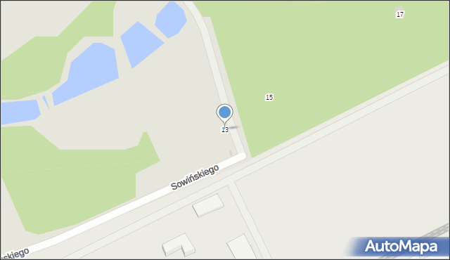 Ostrołęka, Sowińskiego Józefa, gen., 13, mapa Ostrołęka
