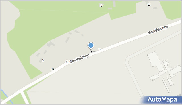 Ostrołęka, Sowińskiego Józefa, gen., 7, mapa Ostrołęka