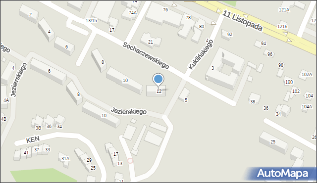 Ostrołęka, Sochaczewskiego Stanisława, gen., 12, mapa Ostrołęka