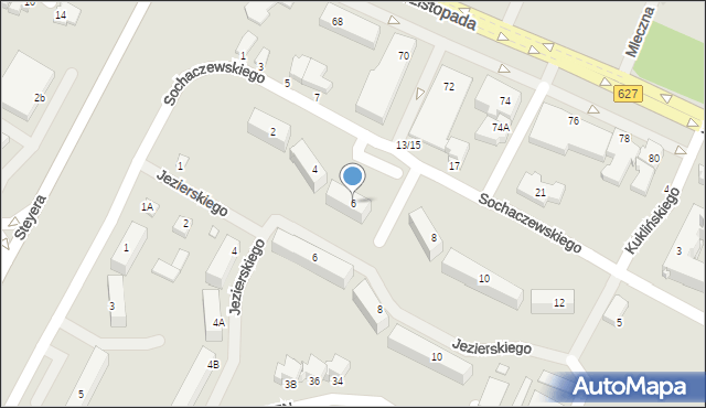 Ostrołęka, Sochaczewskiego Stanisława, gen., 6, mapa Ostrołęka