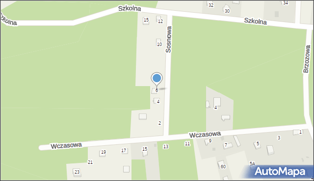 Ostrów, Sosnowa, 6, mapa Ostrów