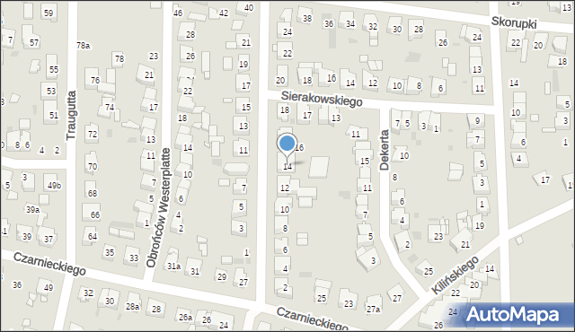 Ostrów Wielkopolski, Sowińskiego Józefa, gen., 14, mapa Ostrów Wielkopolski