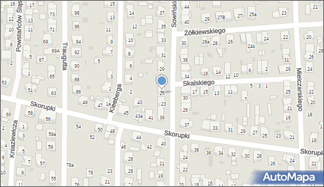 Ostrów Wielkopolski, Sowińskiego Józefa, gen., 25, mapa Ostrów Wielkopolski