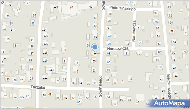 Ostrów Wielkopolski, Sowińskiego Józefa, gen., 57, mapa Ostrów Wielkopolski