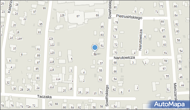 Ostrów Wielkopolski, Sowińskiego Józefa, gen., 59, mapa Ostrów Wielkopolski