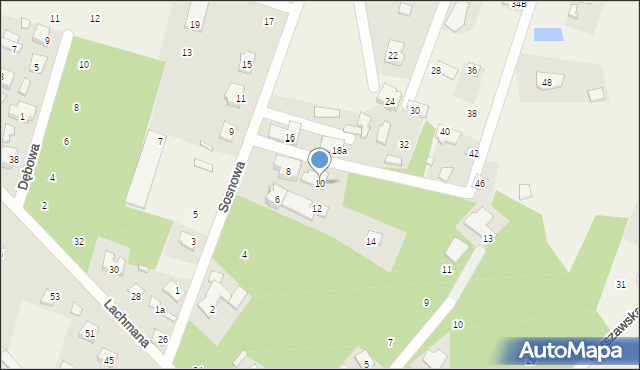 Ostrówek, Sosnowa, 10, mapa Ostrówek