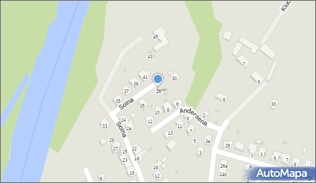 Oświęcim, Solna, 28, mapa Oświęcimia
