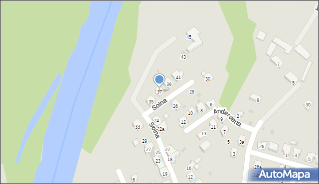 Oświęcim, Solna, 37, mapa Oświęcimia