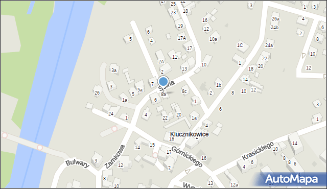 Oświęcim, Solna, 8a, mapa Oświęcimia