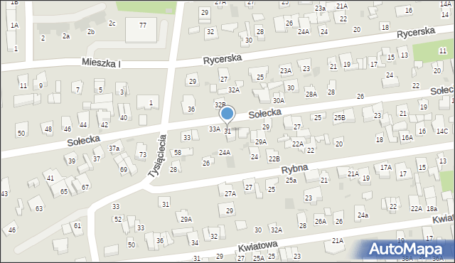 Otwock, Sołecka, 31, mapa Otwock