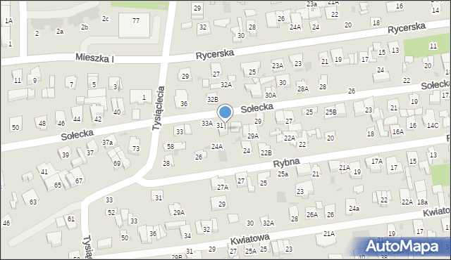 Otwock, Sołecka, 33C, mapa Otwock