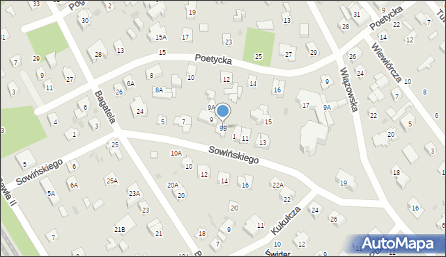 Otwock, Sowińskiego Józefa, gen., 9B, mapa Otwock