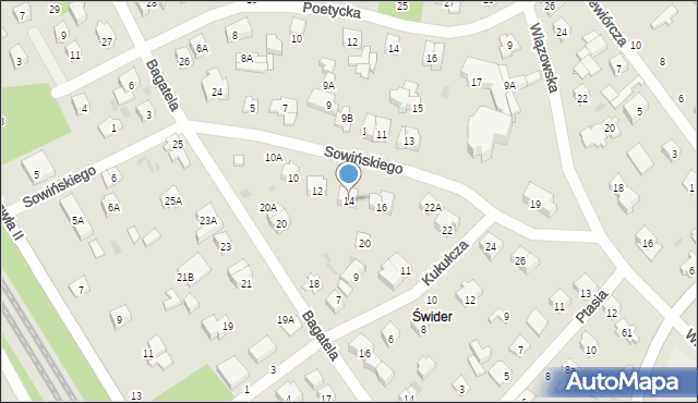 Otwock, Sowińskiego Józefa, gen., 14, mapa Otwock