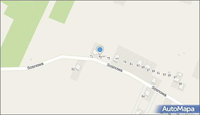 Owczary, Sosnowa, 73, mapa Owczary