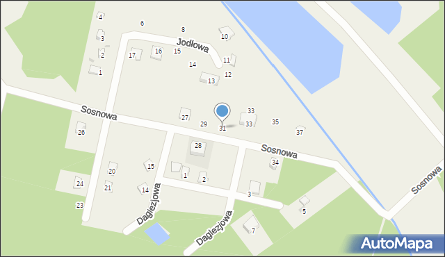 Owczegłowy, Sosnowa, 31, mapa Owczegłowy