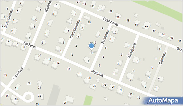 Ożarów, Sosnowa, 3, mapa Ożarów