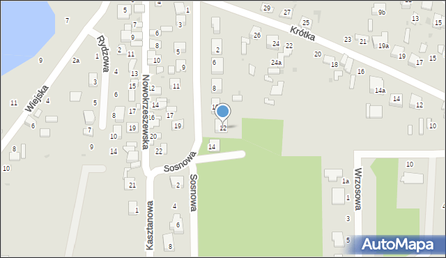 Ozorków, Sosnowa, 12, mapa Ozorków