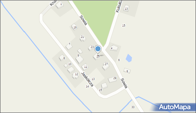 Pamiątkowo, Sowia, 25, mapa Pamiątkowo