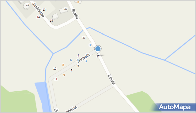 Pamiątkowo, Sowia, 37, mapa Pamiątkowo