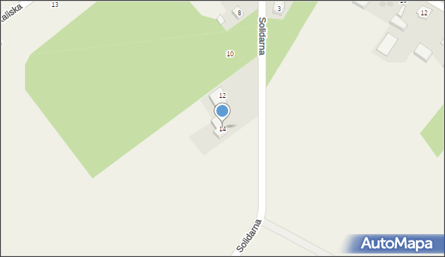 Parzniewice, Solidarna, 14, mapa Parzniewice