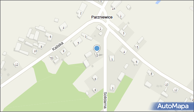 Parzniewice, Solidarna, 2, mapa Parzniewice