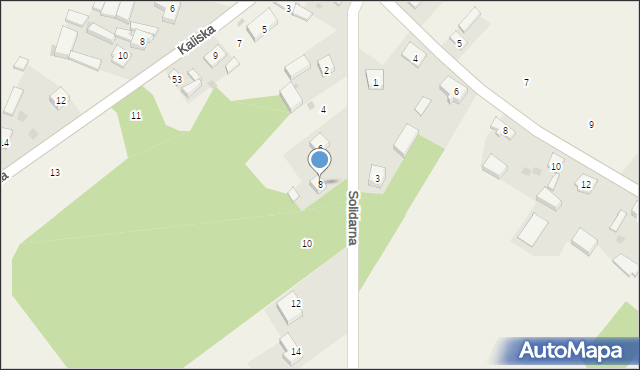 Parzniewice, Solidarna, 8, mapa Parzniewice