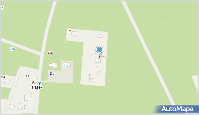 Pasek, Sosnowa, 19c, mapa Pasek