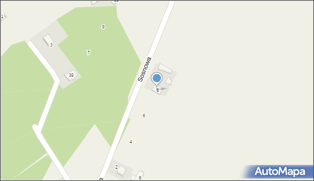 Pęchcin, Sosnowa, 8, mapa Pęchcin