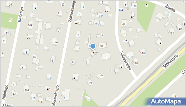 Piaseczno, Sobieskiego, 5, mapa Piaseczno