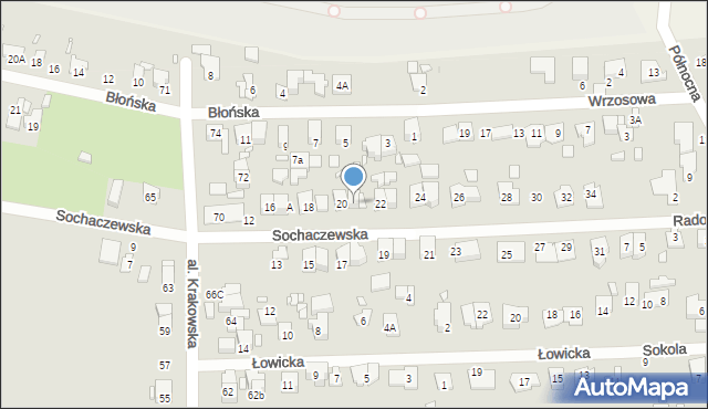 Piastów, Sochaczewska, 20A, mapa Piastów