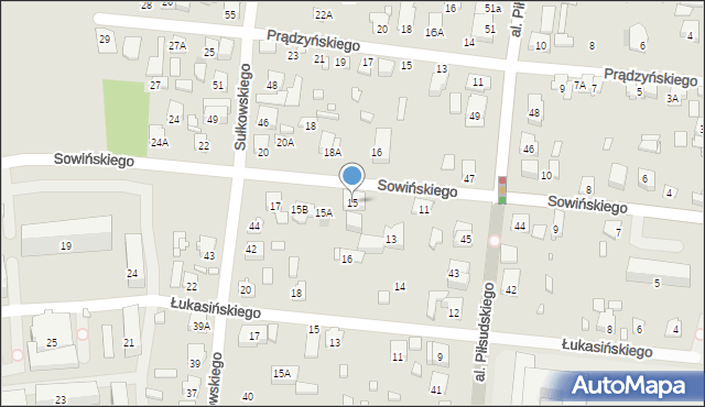 Piastów, Sowińskiego Józefa, gen., 15, mapa Piastów