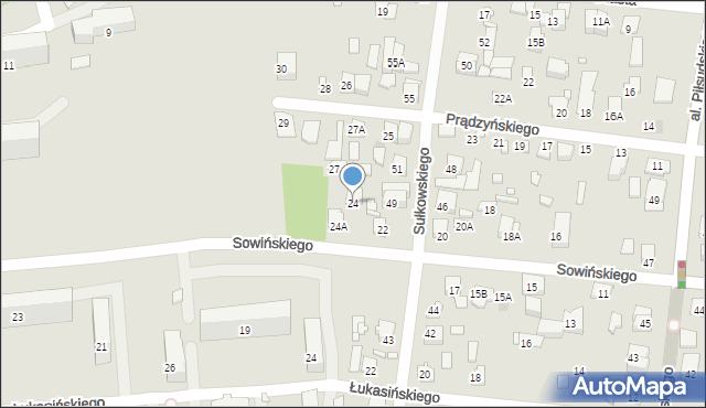 Piastów, Sowińskiego Józefa, gen., 24, mapa Piastów