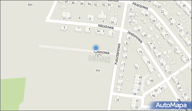 Piekary Śląskie, Sosnowa, 11, mapa Piekary Śląskie