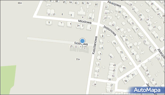 Piekary Śląskie, Sosnowa, 5, mapa Piekary Śląskie