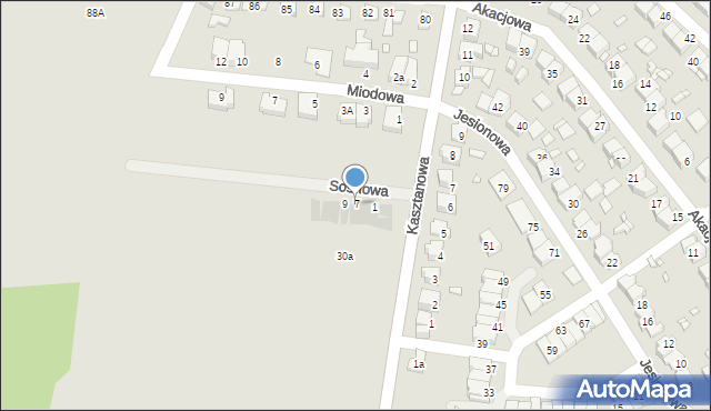 Piekary Śląskie, Sosnowa, 7, mapa Piekary Śląskie