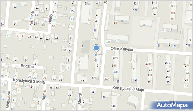 Piekary Śląskie, Sokołów, 6I, mapa Piekary Śląskie