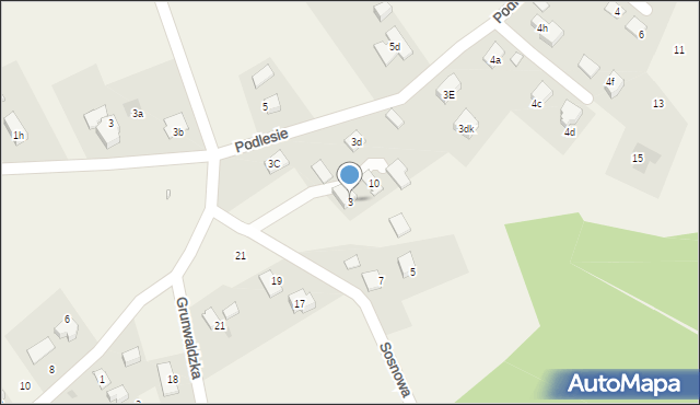 Pielgrzymowice, Sosnowa, 3, mapa Pielgrzymowice