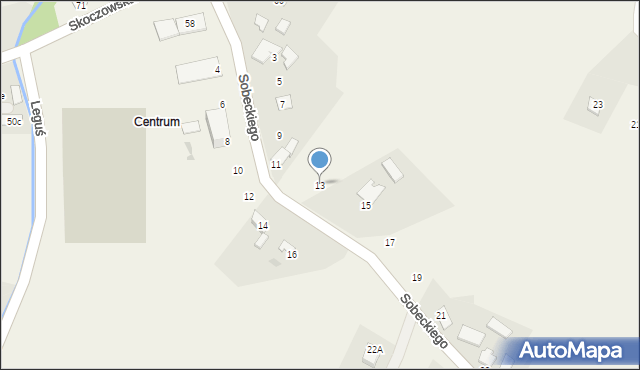 Pierściec, Sobeckiego Henryka, ks., 13, mapa Pierściec