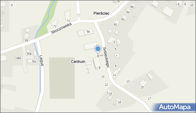 Pierściec, Sobeckiego Henryka, ks., 6, mapa Pierściec