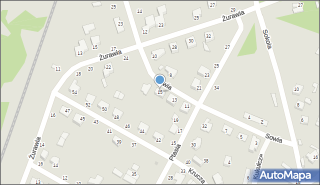 Piła, Sowia, 15, mapa Piły