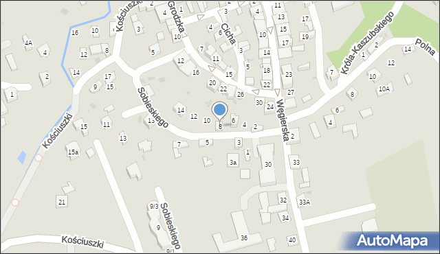 Pilzno, Sobieskiego, 8, mapa Pilzno