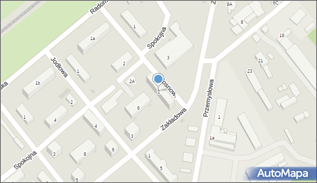 Pionki, Sosnowa, 2, mapa Pionki