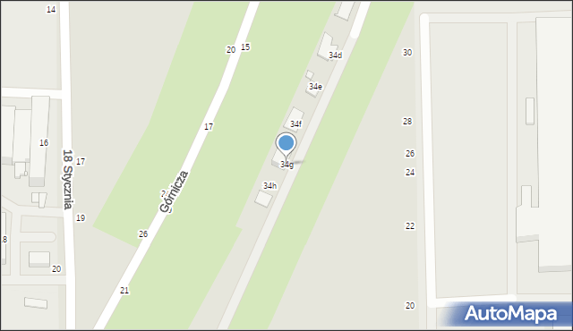 Piotrków Trybunalski, Sowia, 34g, mapa Piotrków Trybunalski