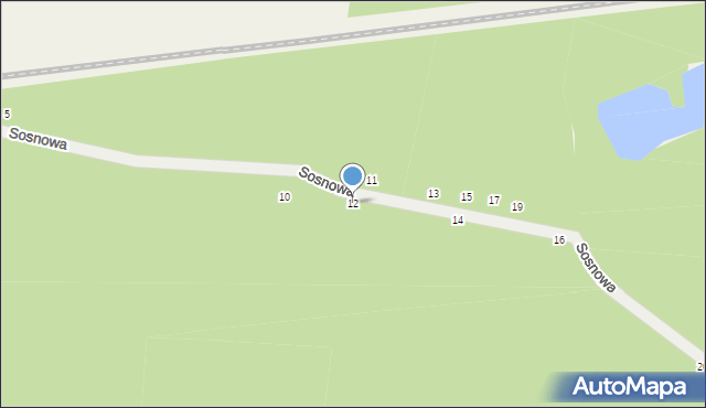 Piotrkowice, Sosnowa, 12, mapa Piotrkowice