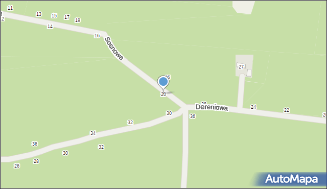 Piotrkowice, Sosnowa, 20, mapa Piotrkowice